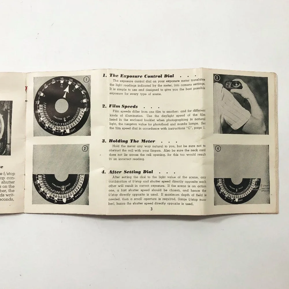 1953 Weston Master II Universal Exposure Meter Model 735 Instruction Book